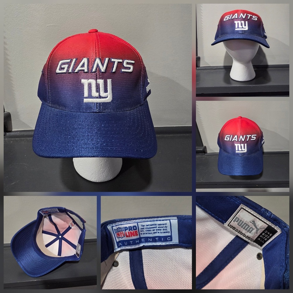 VTG Y2K 2000 New York Giants Hat Cap Mens One Size NFL Football Puma Pro Line